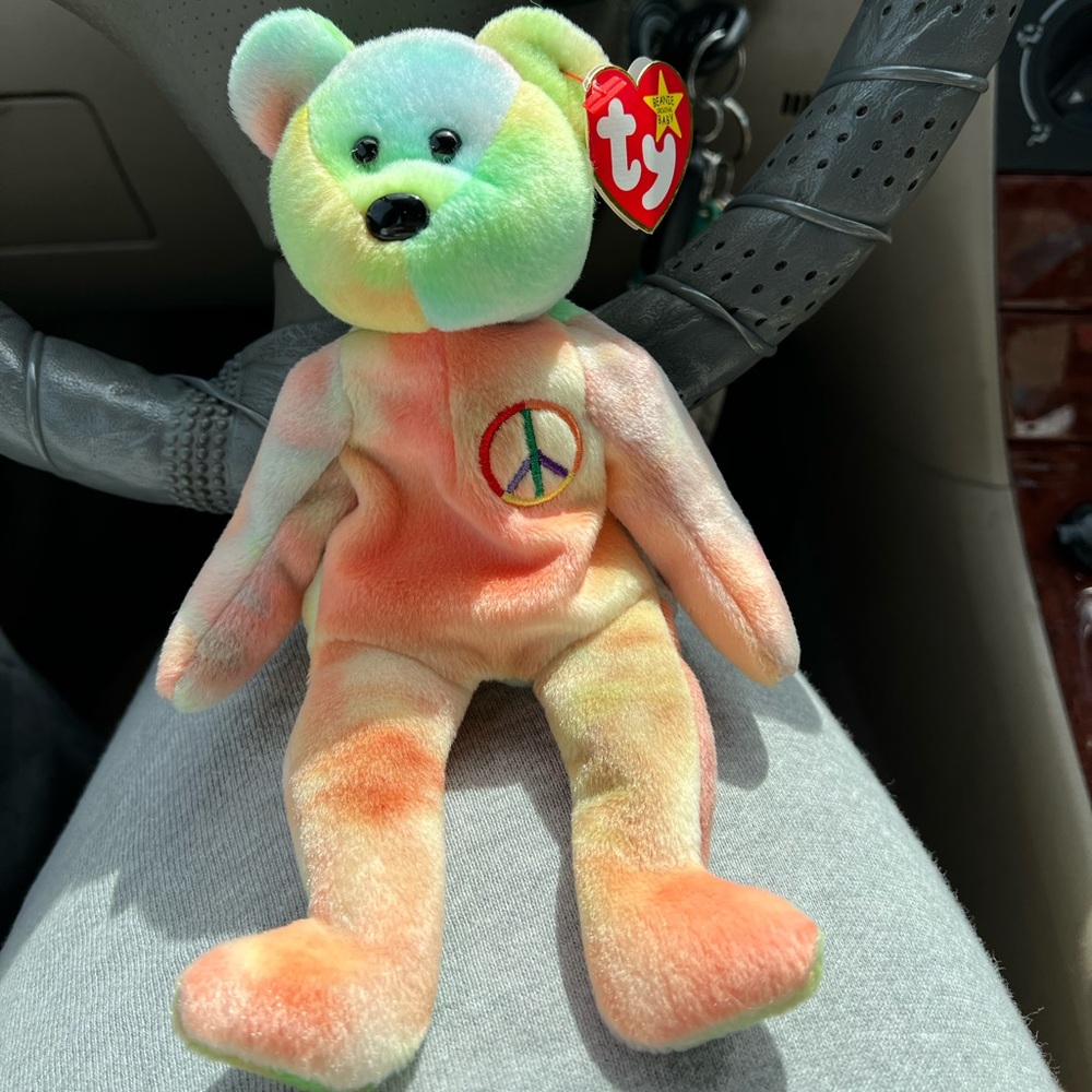 Beanie baby peace bear